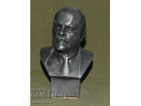 Sculptură metalică bust Rusia URSS Vladimir Ilici Lenin