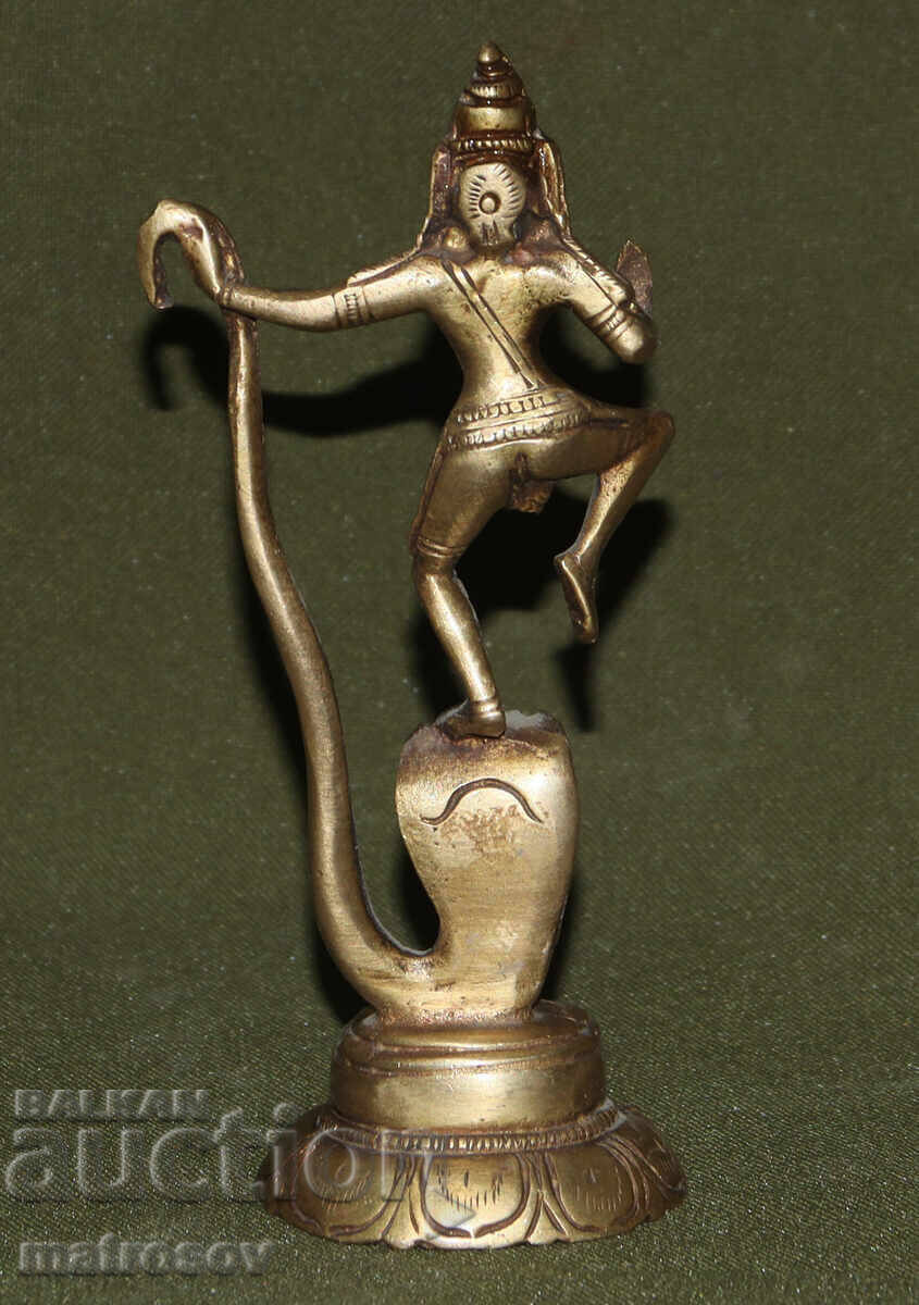 Μικρό μπρούτζινο διακοσμητικό άγαλμα γλυπτό Κρίσνα - 6 Μικρό μπρούτζινο διακοσμητικό άγαλμα γλυπτό Κρίσνα - 6