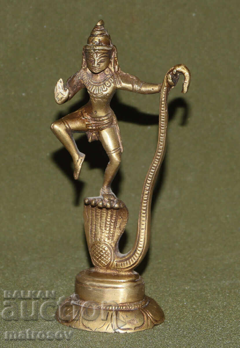 Μικρό μπρούτζινο διακοσμητικό άγαλμα γλυπτό Κρίσνα Μικρό μπρούτζινο διακοσμητικό άγαλμα γλυπτό Κρίσνα