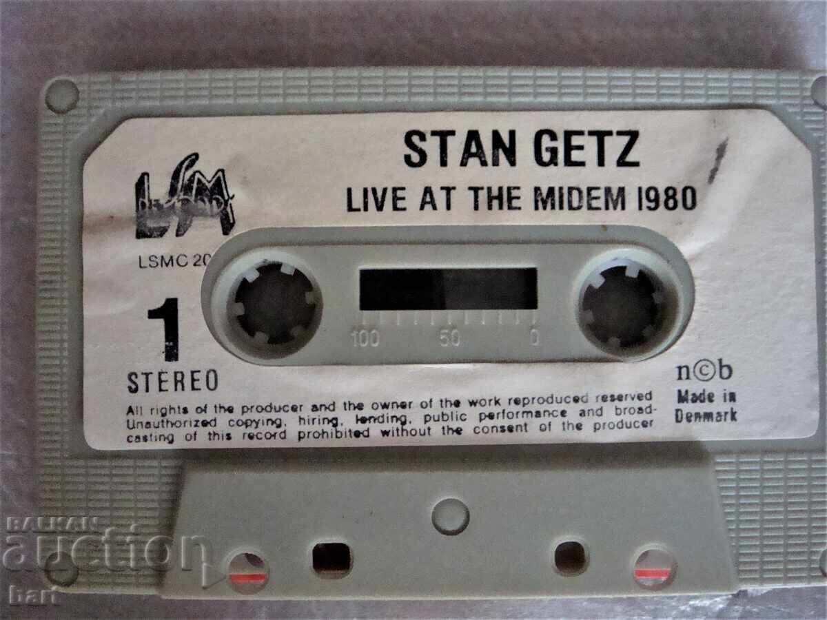 Αυτοκόλλητη κασέτα Stan Getz "Live at the midem" 1980 Αυτοκόλλητη κασέτα Stan Getz "Live at the midem" 1980