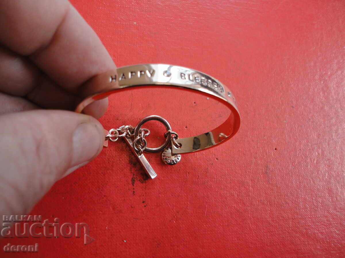 Brățară superbă placată cu aur roz și cristale - 7