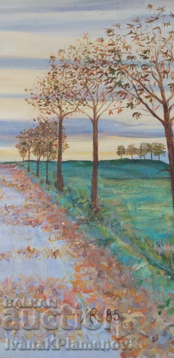 Παράδοση Πίνακας καμβάς ξύλινο πλαίσιο 54εκ 44εκ