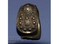 Brățară veche de argint cu model de potcoavă