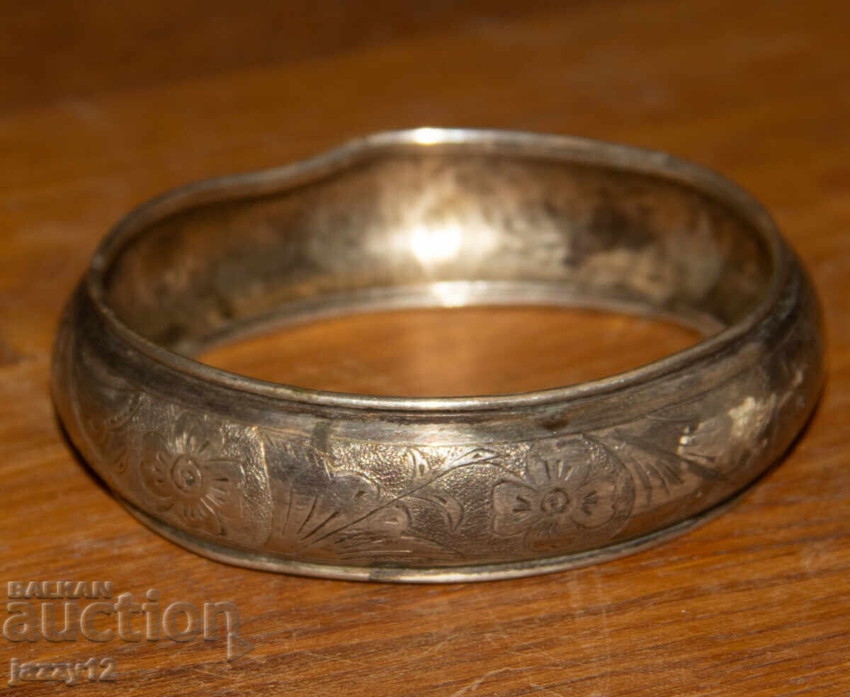 Brățară veche de argint cu motive florale - 5 Brățară veche de argint cu motive florale - 5