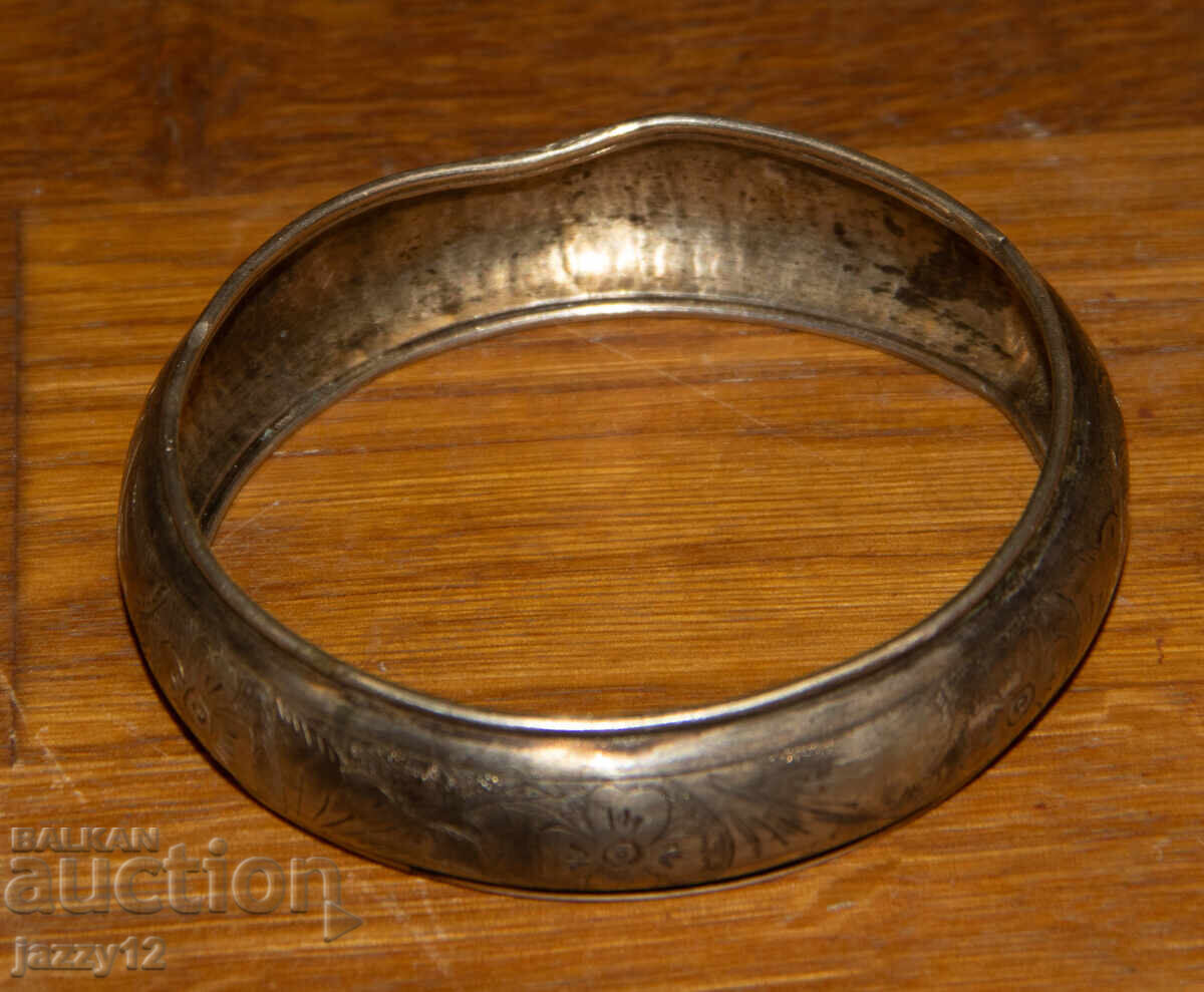 Brățară veche de argint cu motive florale - 6 Brățară veche de argint cu motive florale - 6