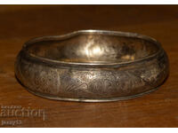 Brățară veche de argint cu motive florale