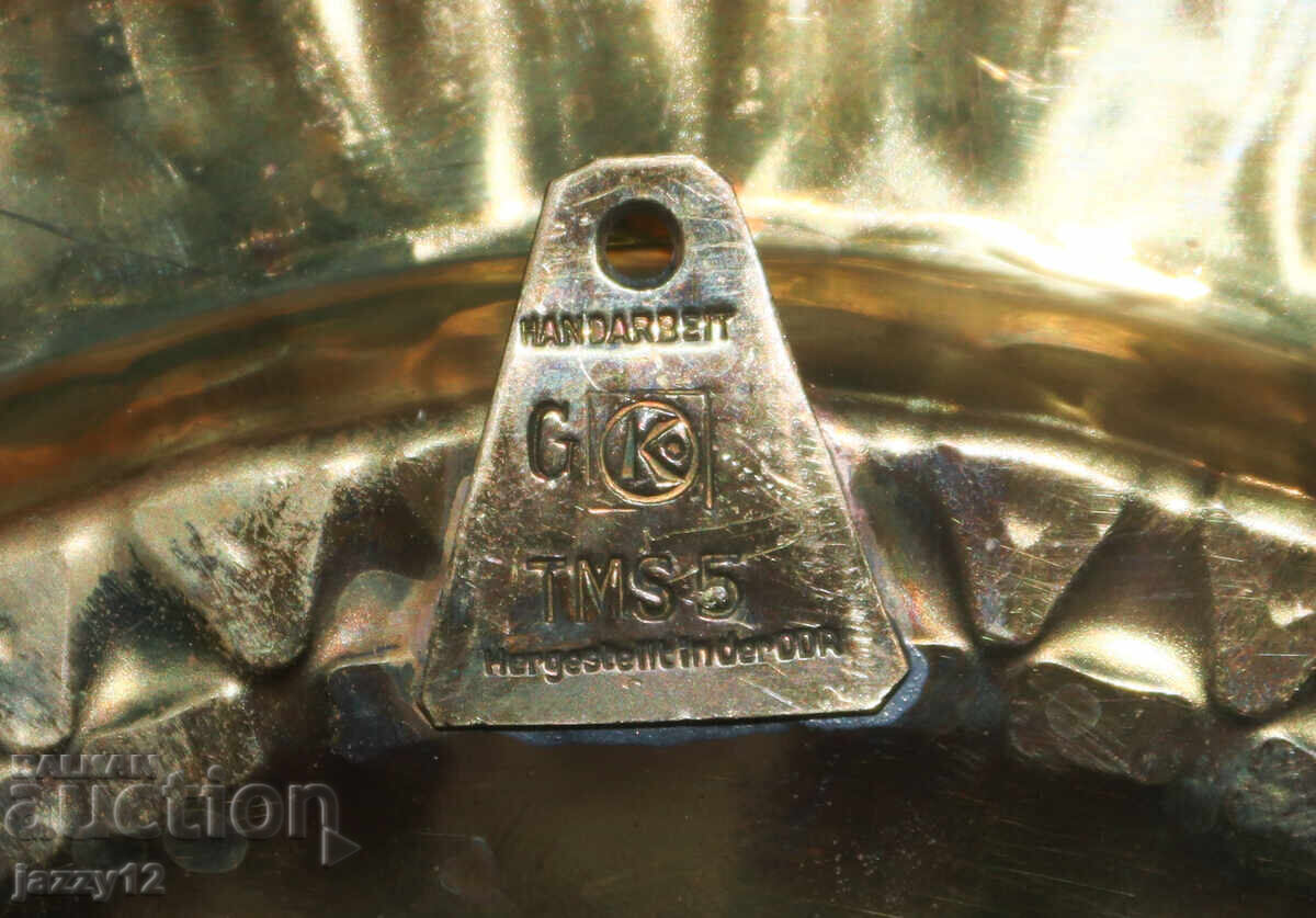 Месингов поднос, пано стенна украса ГДР - 7