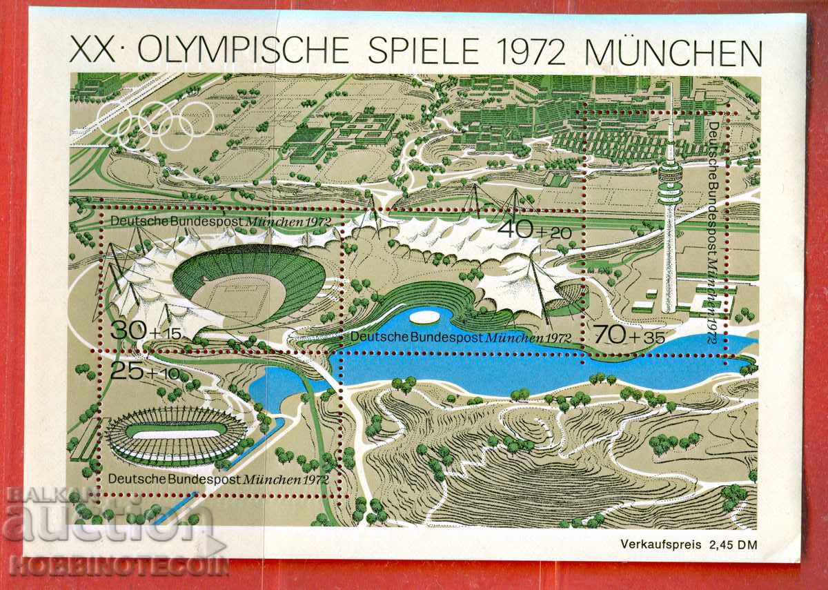 GERMANIA RFG JOCURILE OLIMPICE MÜNCHEN 1972 MNH 723 726 Bloc 7