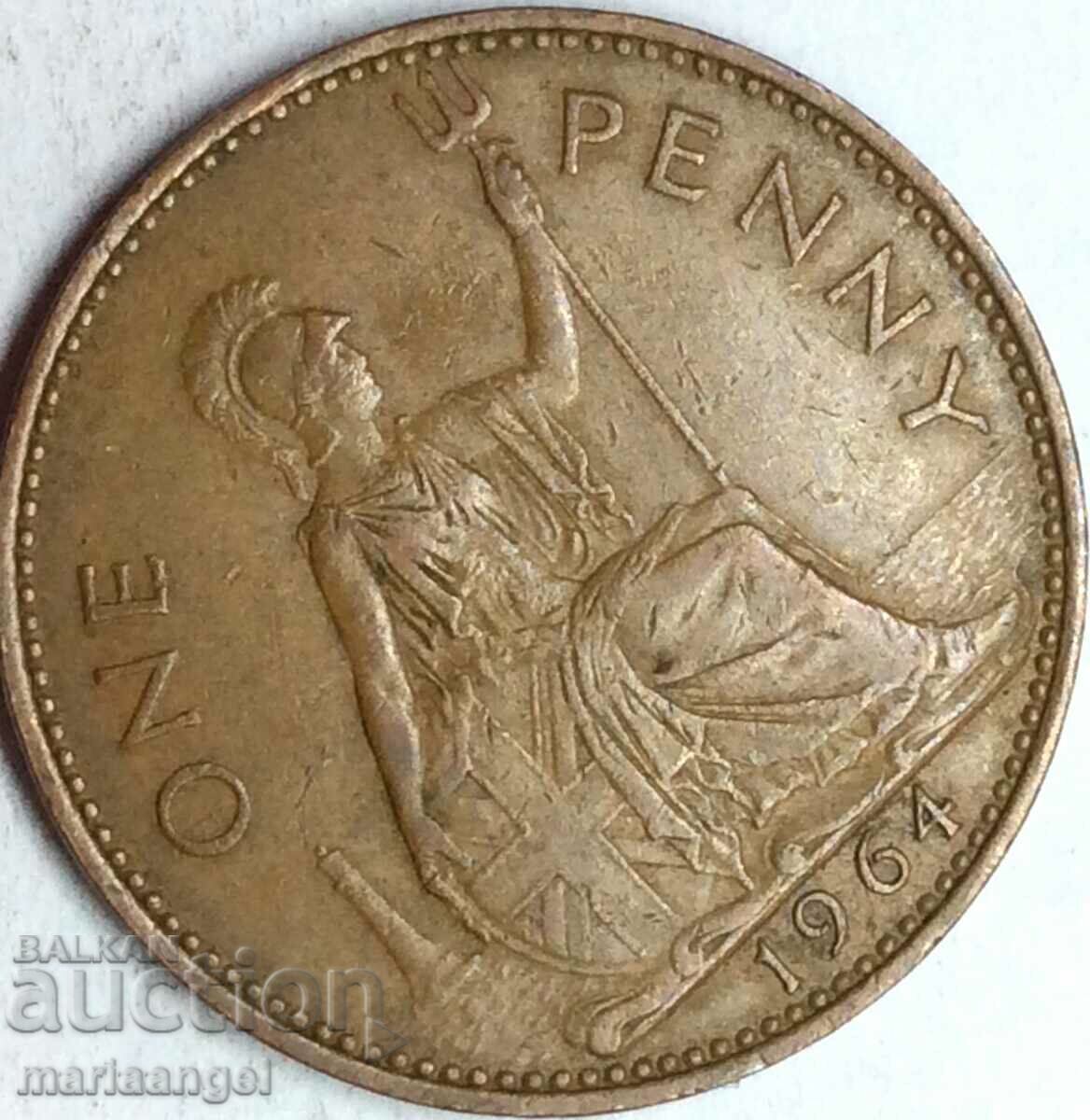 Ηνωμένο Βασίλειο 1 πέννι 1964 30 χιλ. Νέα Ελισάβετ χαλκός - 5