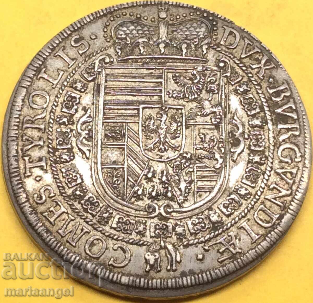 Auction  RDR Austria 1 Thaler 1654 Hall Tyrol Ferdinand Karl silver RARE