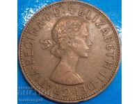 Marea Britanie 1 penny 1963 Tânăra Elisabeta 30mm bronz