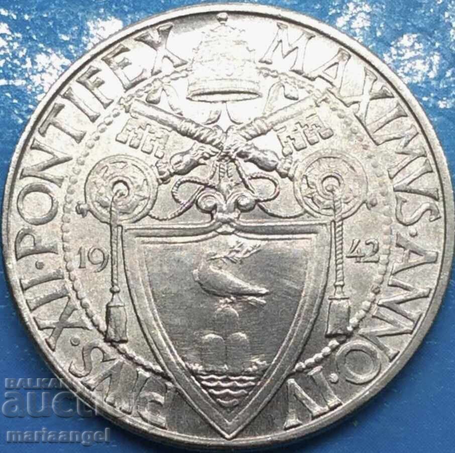 50 centesimi 1942 Vatican Pius XII - quite rare with price 26.00 BGN | € 13.29