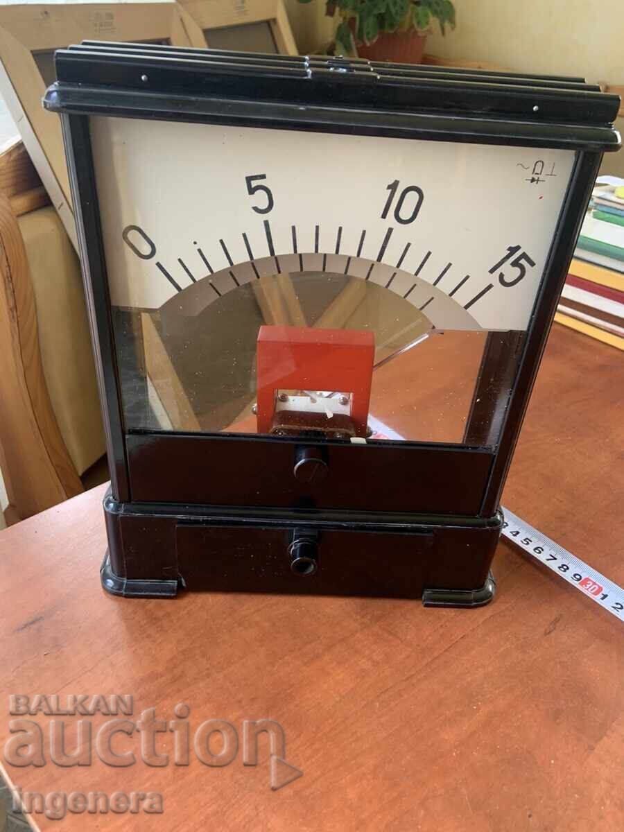 MEASURING INSTRUMENT EDUCATIONAL GALVANOMETER AMMETER BAKELITE-USSR