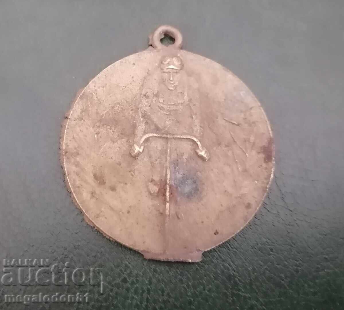 Medalie veche de ciclist Medalie veche de ciclist