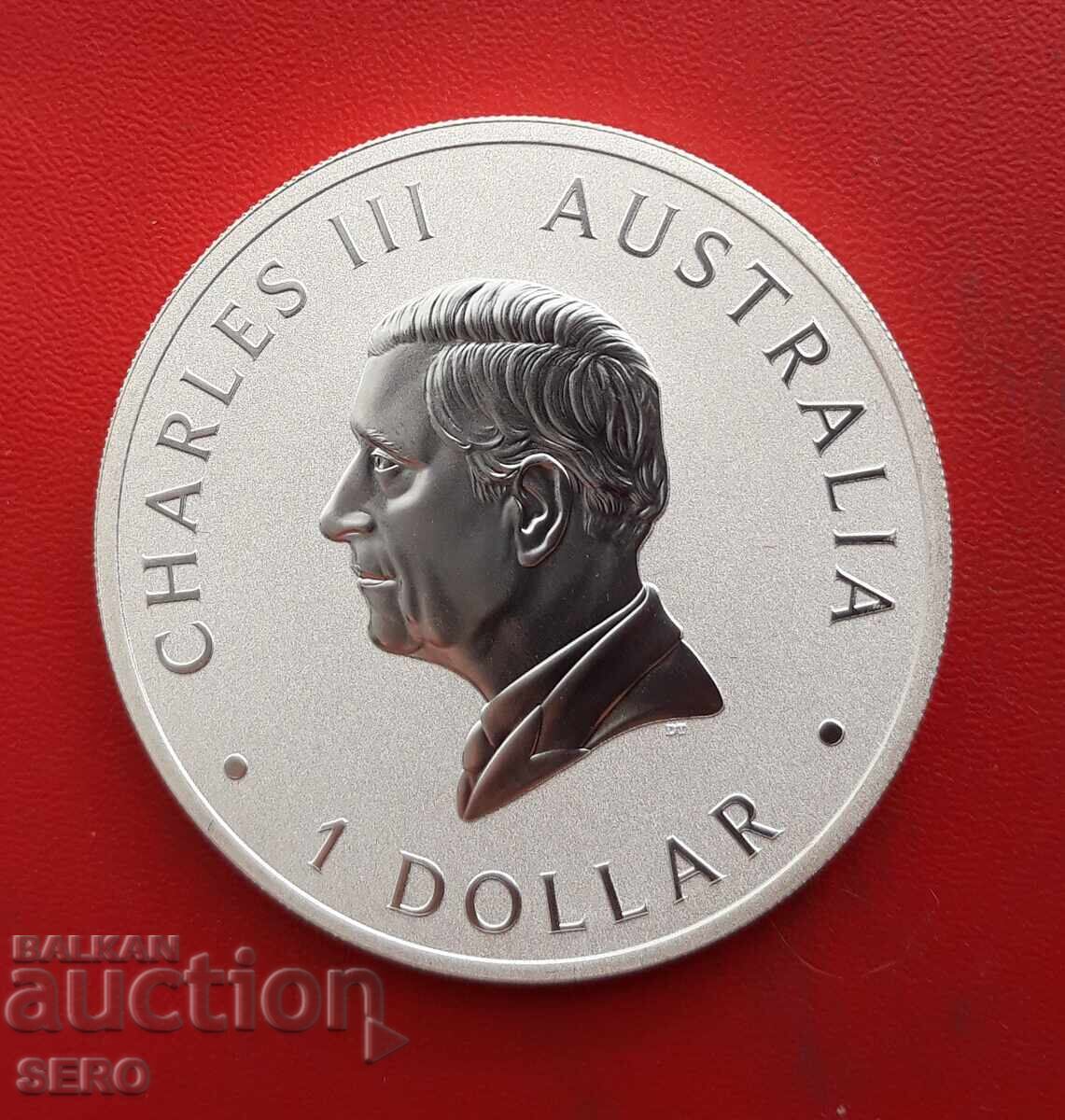 Australia - 1 dolar 2025 - uncie de argint - proba 9999 cu preț 185.00 BGN | € 94.59