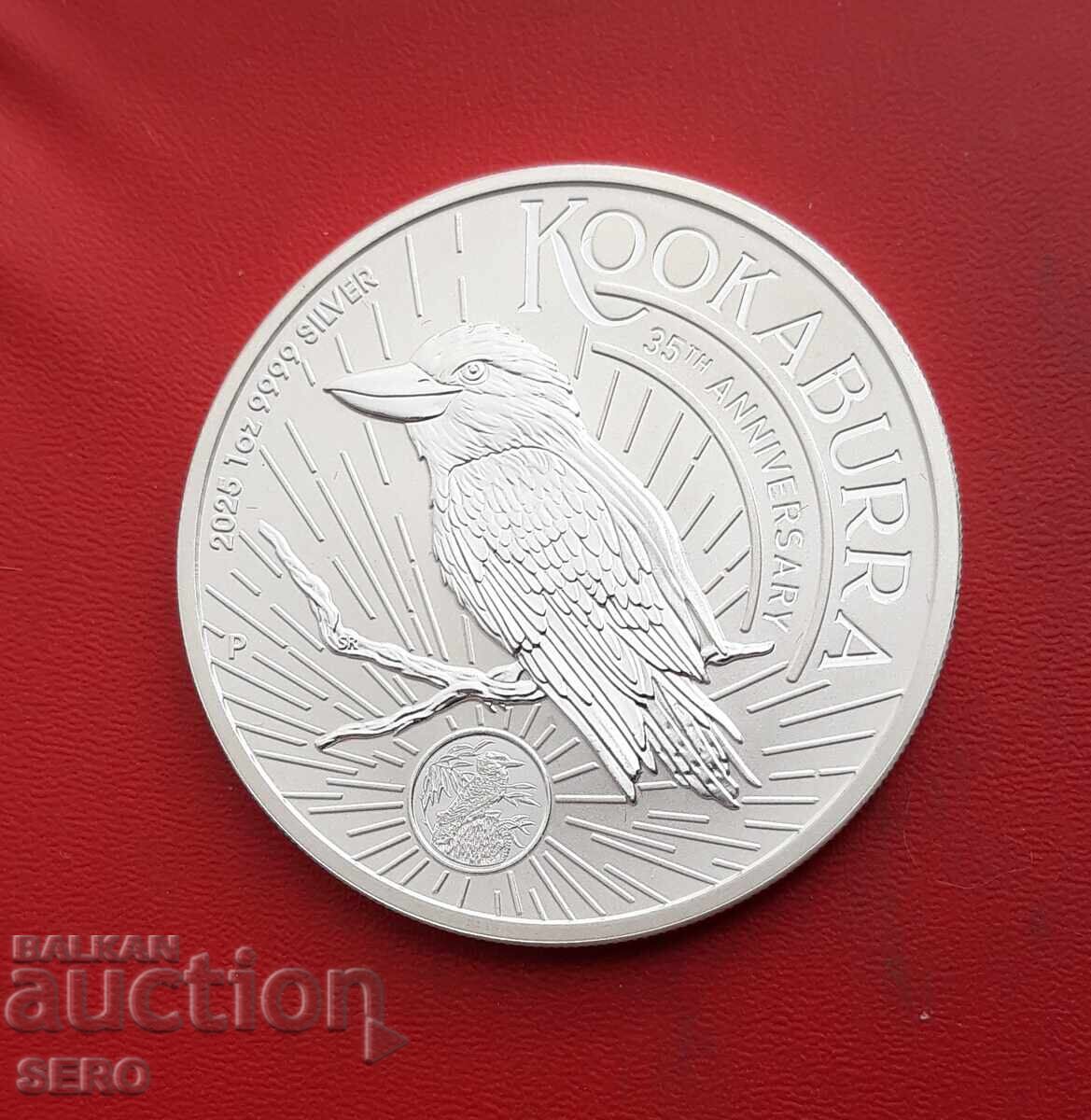 Livrarea Australia - 1 dolar 2025 - uncie de argint - proba 9999