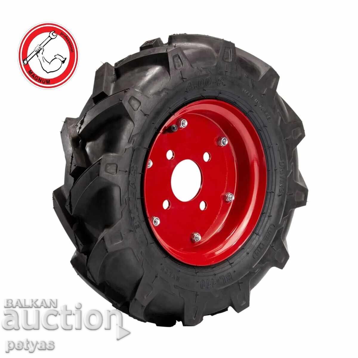 Cauciuc cu jantă 4 x 12 pentru remorcă Cauciuc cu jantă 4 x 12 pentru remorcă