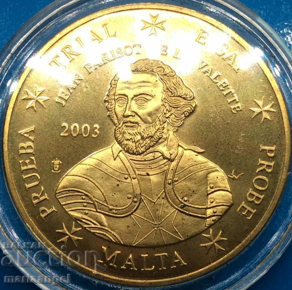 Παράδοση Μάλτα 50 λεπτά ευρώ 2003 20,9γρ Δείγμα Specimen Essei