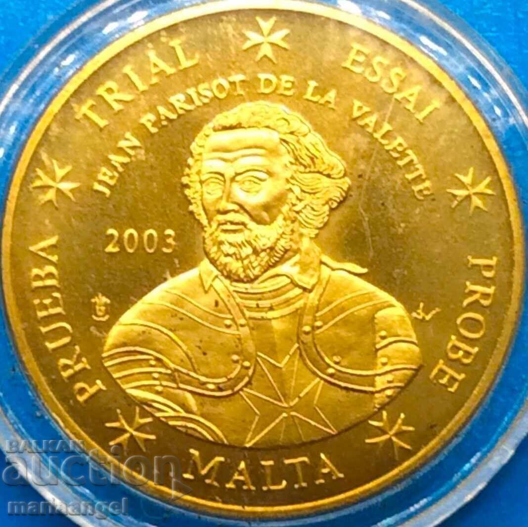 Μάλτα 50 λεπτά ευρώ 2003 20,9γρ Δείγμα Specimen Essei