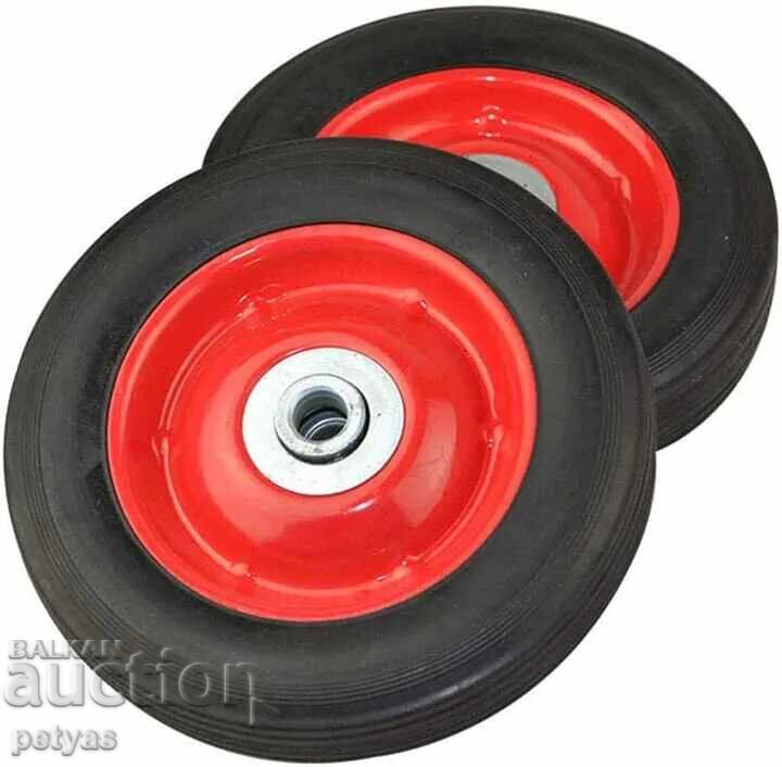 Wheel with a solid tire for a /foreman's/ cart