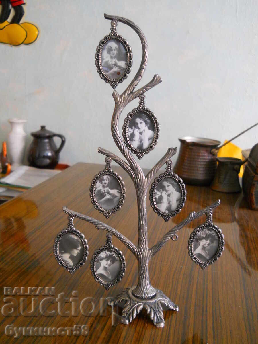 Bronze tree with pictures of actresses