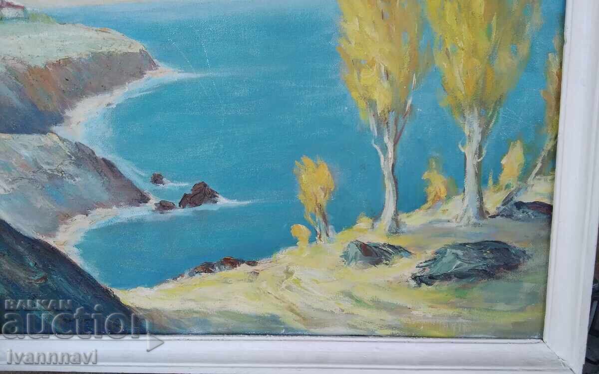 Large Old Oil Painting on Fiberboard with price 320.00 BGN | € 163.61