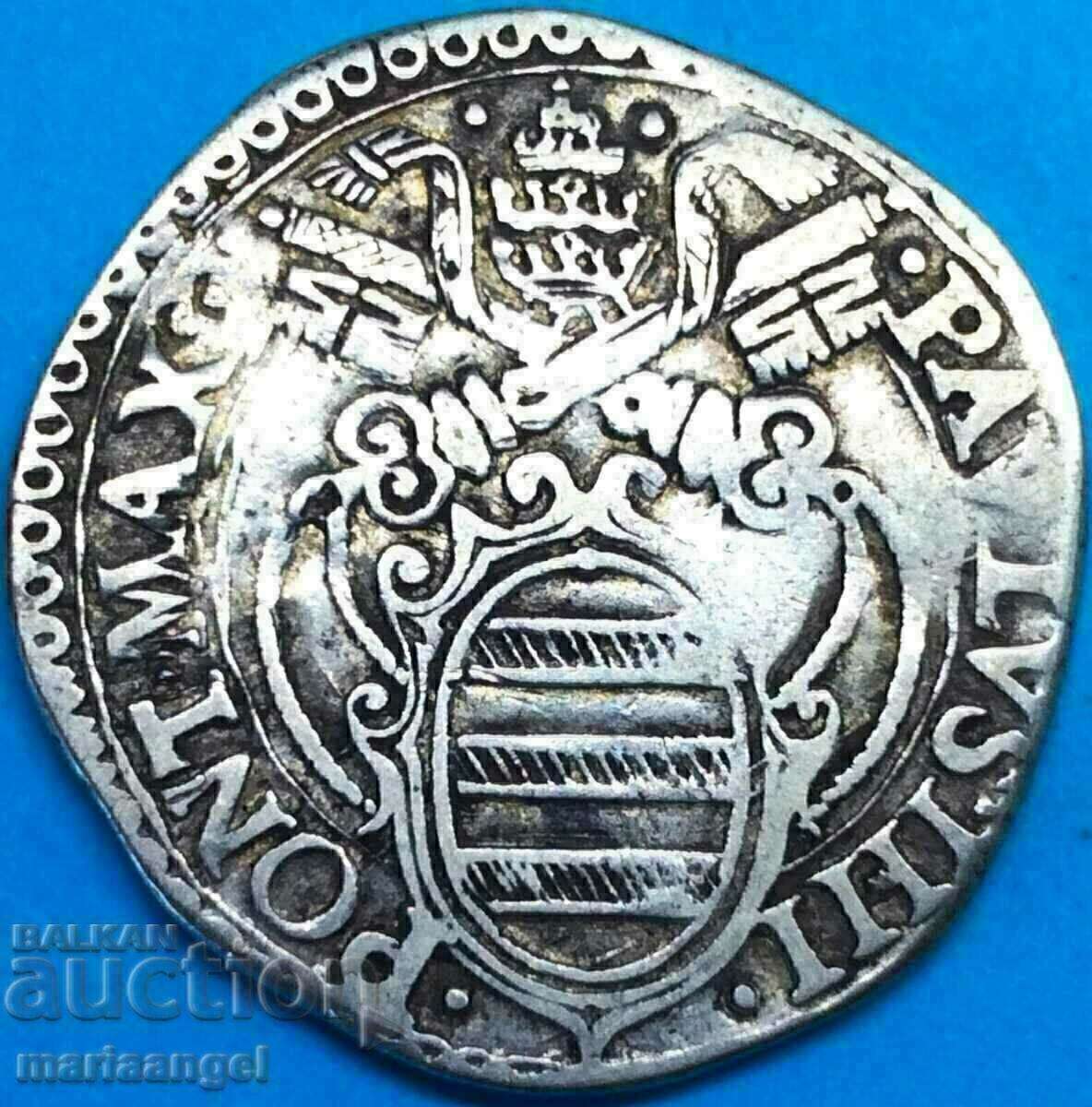 Teston Paul IV Vatican Rome silver - 6
