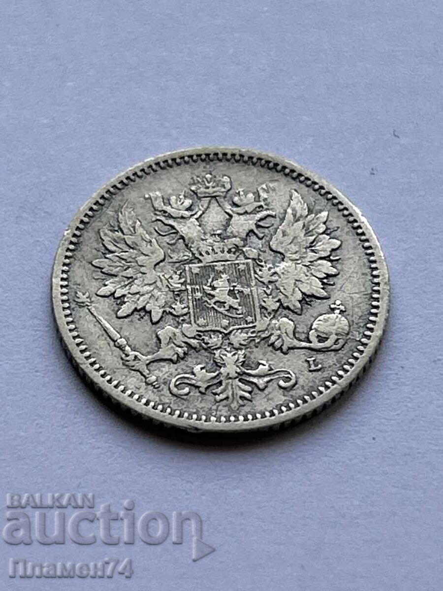 25 penni 1897 Finlanda cu preț 10.00 BGN | € 5.11