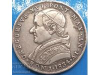 30 Baiochi 1834 Vatican Roma Grigore al XVI-lea (1831-1846) RAR