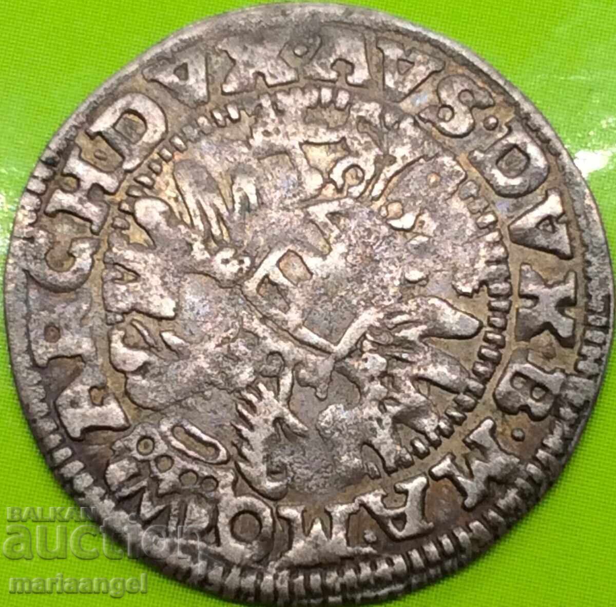 Livrarea Austria 3 kreĭtseri Arhiducele Ferdinand argint Livrarea Austria 3 kreĭtseri Arhiducele Ferdinand argint