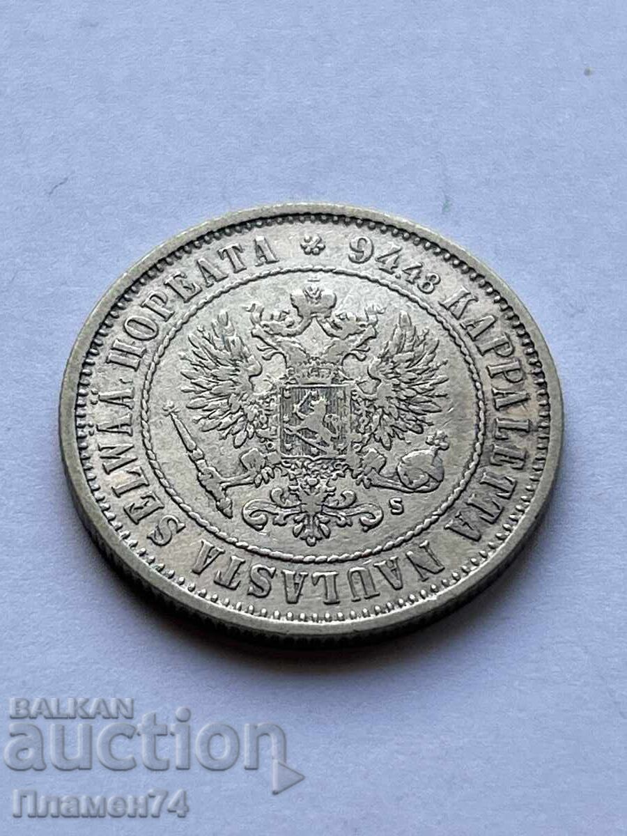 1 марка 1874 Финландия с цена 30.00 лв. | € 15.34 1 марка 1874 Финландия с цена 30.00 лв. | € 15.34