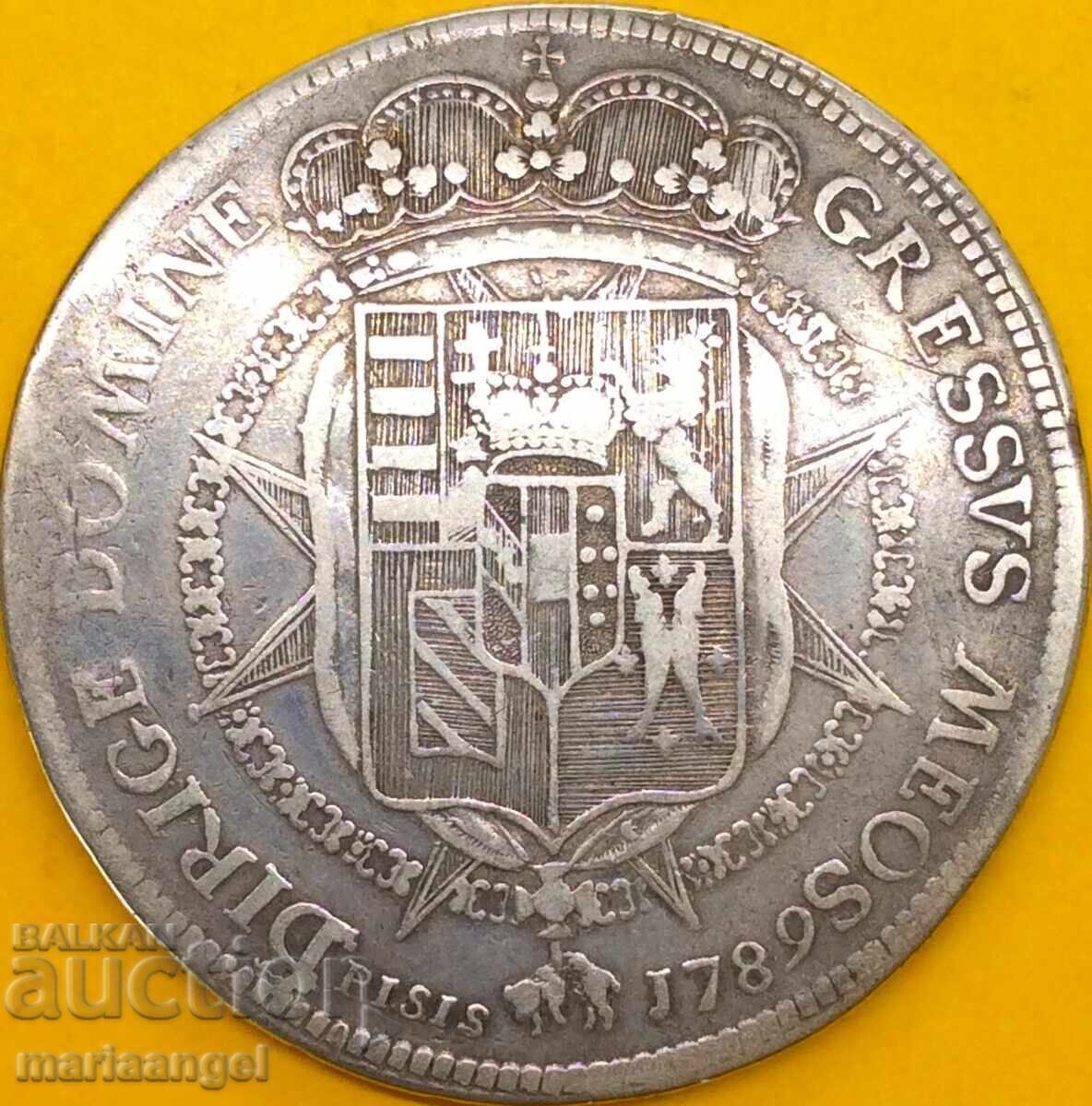 Francescone - Scudo da 10 Paoli 1789 Pietro Leopoldo Ιταλία με τιμή 296.00 BGN | € 151.34