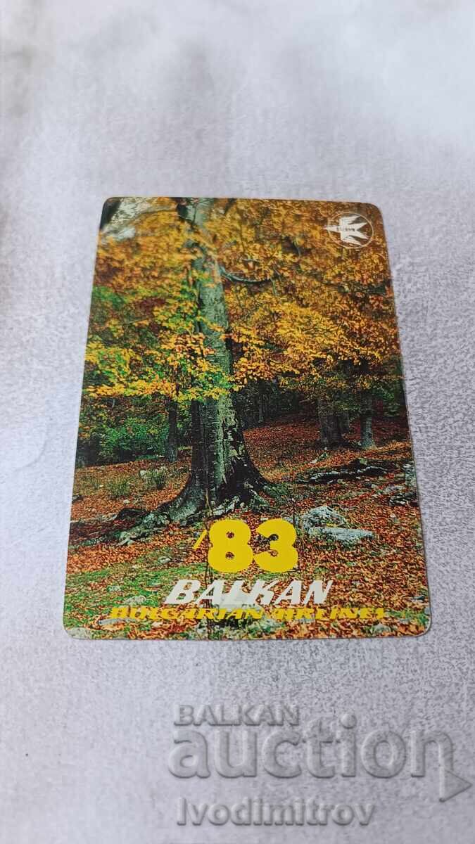 Balkan'83 Bulgarian Airlines 1983 Calendar