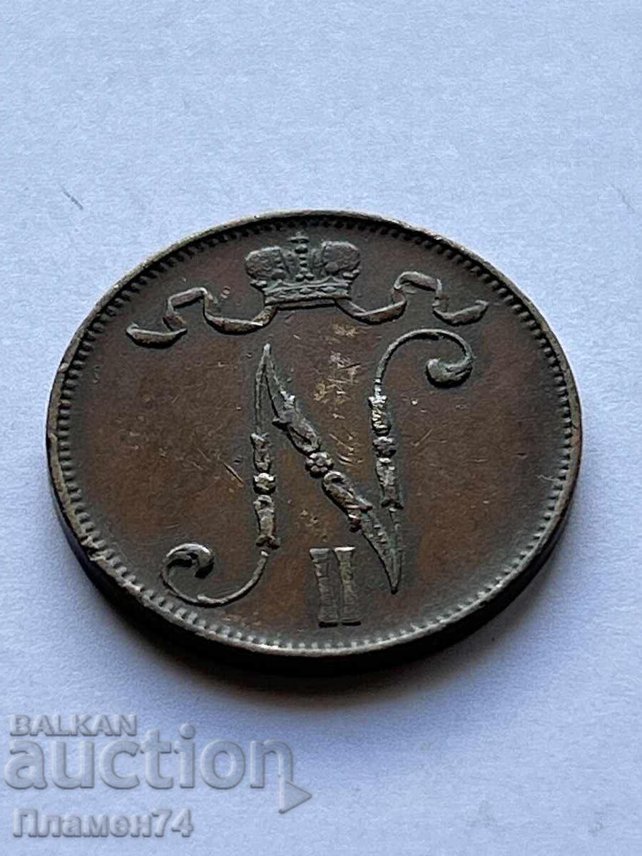 5 penniä 1908 Finlanda cu preț 17.00 BGN | € 8.69