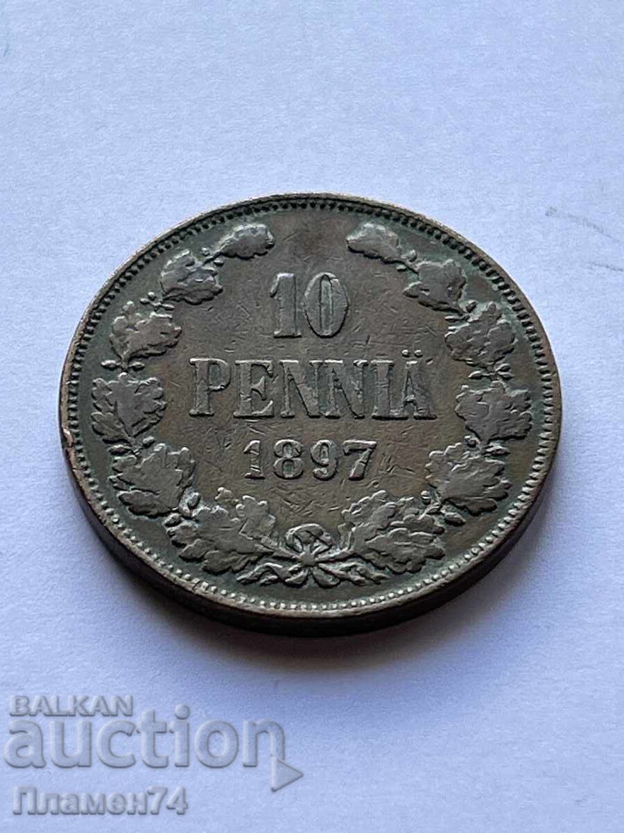10 пенита 1897 Финландия 10 пенита 1897 Финландия