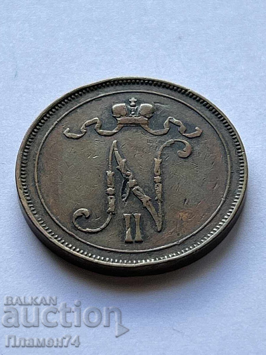 10 penni 1911 Finlanda cu preț 18.00 BGN | € 9.20