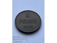 5 penniä 1916 Finland