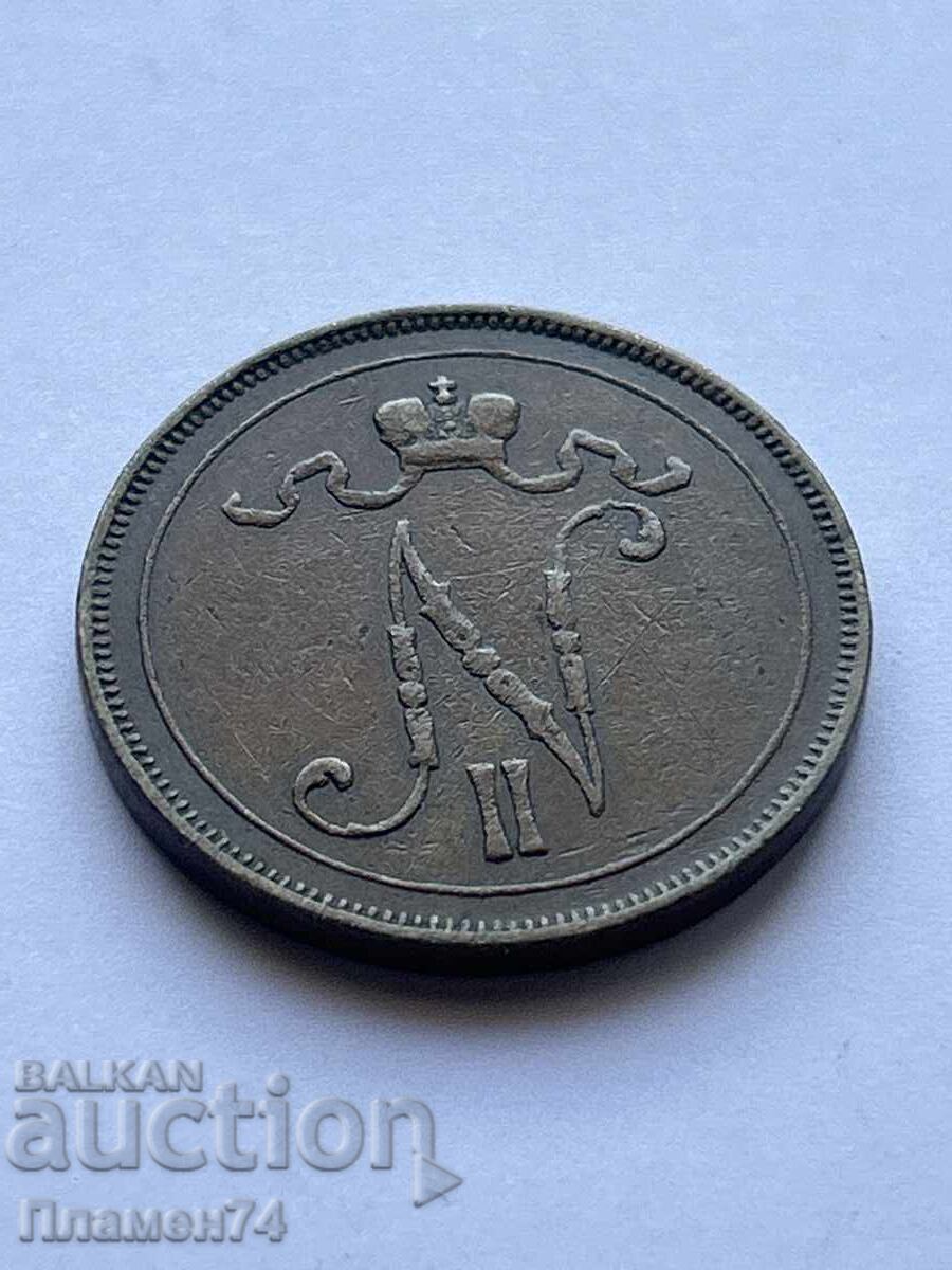 10 πένι 1909 Φινλανδία με τιμή 22.00 BGN | € 11.25