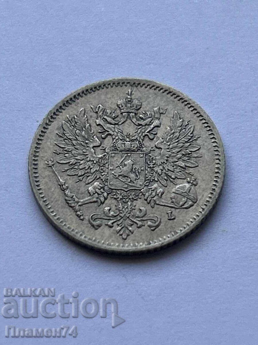 25 penniä 1909 Finlanda cu preț 16.00 BGN | € 8.18