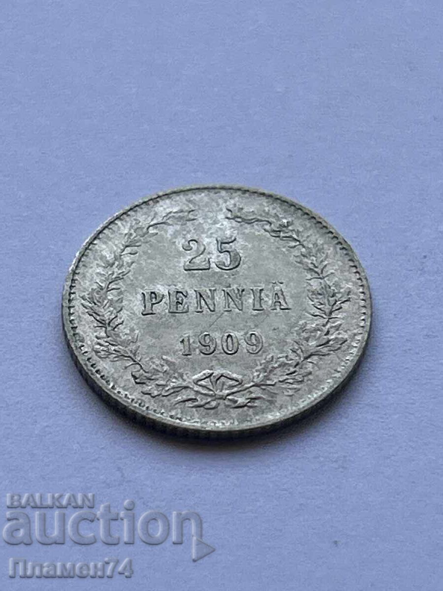 25 penniä 1909 Finlanda