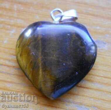 Medalion - inimă din ochi de tigru Medalion - inimă din ochi de tigru