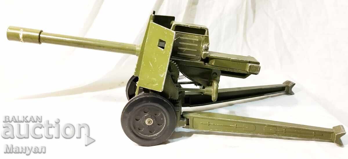 Jucărie metalică, tun, D44, Al Doilea Război Mondial, Rusia, funcțională Jucărie metalică, tun, D44, Al Doilea Război Mondial, Rusia, funcțională