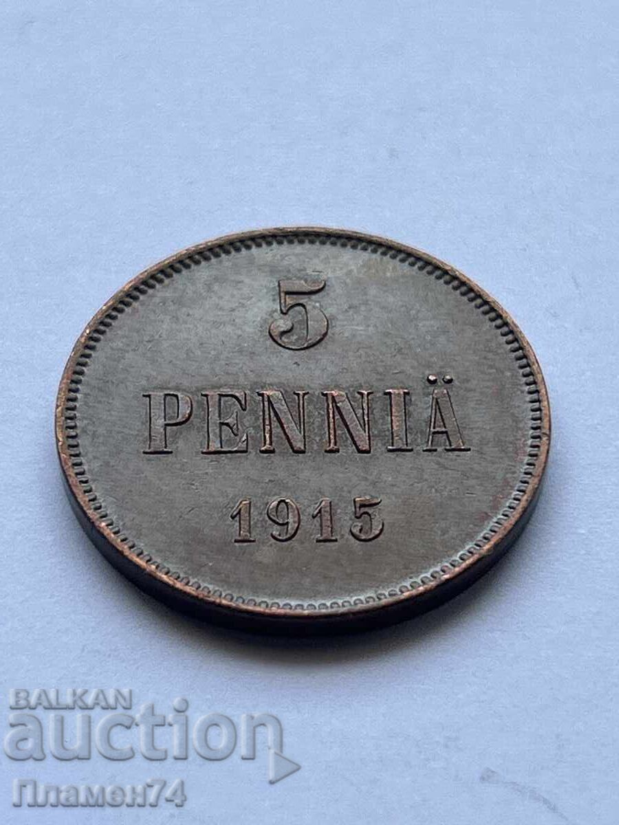 5 пенита 1915 Финландия