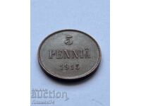 5 penniä 1915 Finlanda
