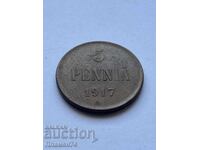 5 penniä 1917 Finland
