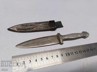 OLD SMALL KNIFE WITH METAL SHEATH, KNIFE