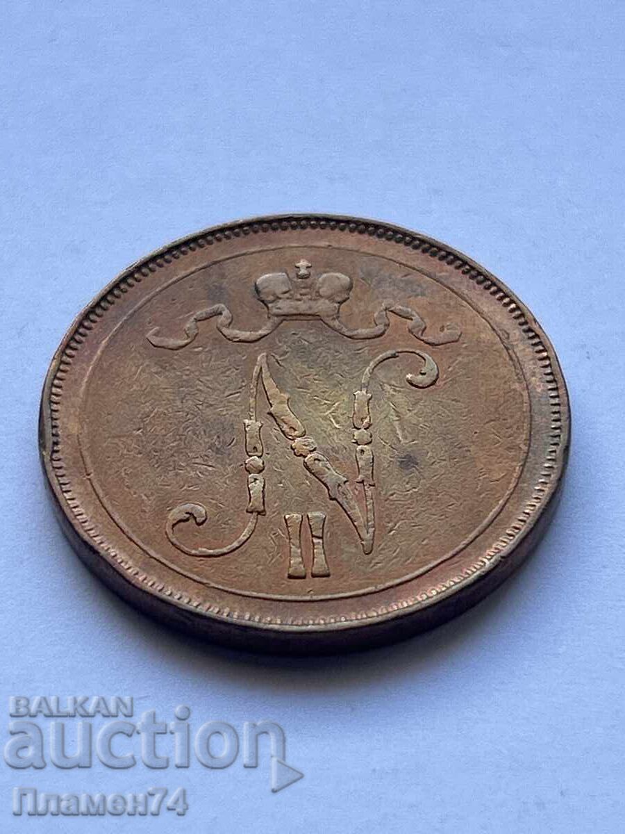 10 пенита 1907 Финландия с цена 16.00 лв. | € 8.18