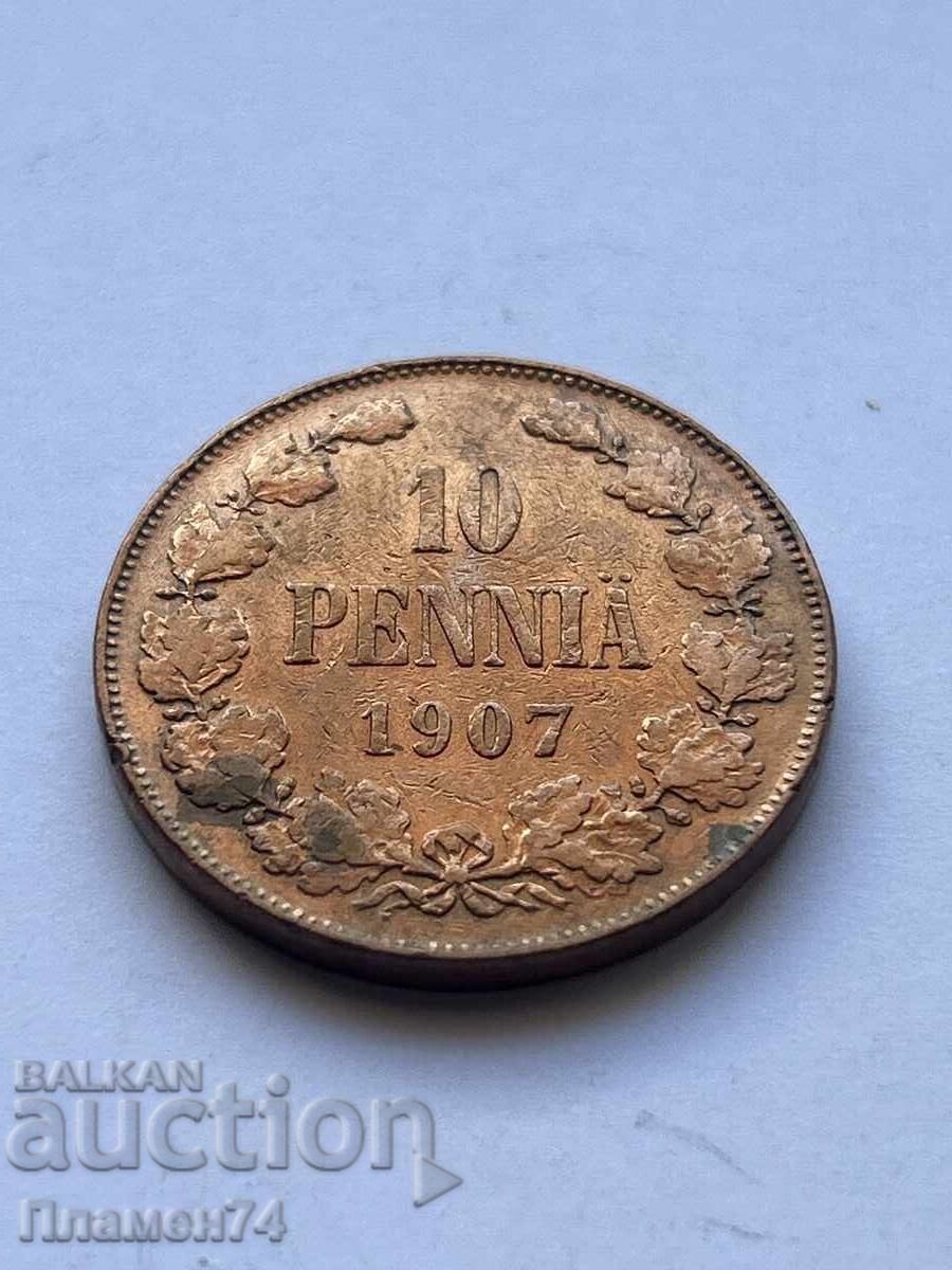 10 пенита 1907 Финландия