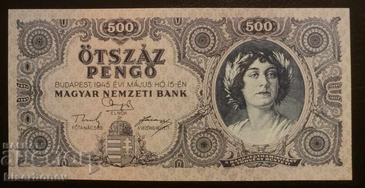500 pengő Hungary, 1945, UNC 500 pengő Hungary, 1945, UNC