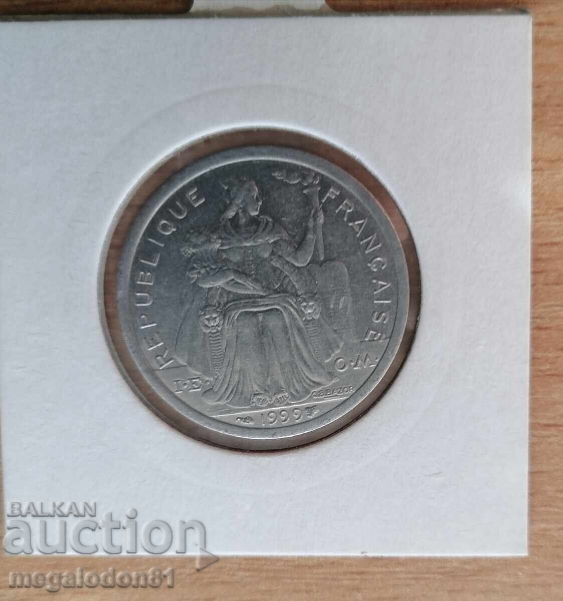 New Caledonia - 2 Francs, 1999 with price 6.00 BGN | € 3.07 New Caledonia - 2 Francs, 1999 with price 6.00 BGN | € 3.07